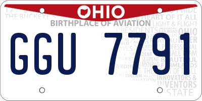 OH license plate GGU7791