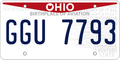 OH license plate GGU7793