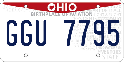 OH license plate GGU7795