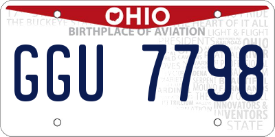 OH license plate GGU7798