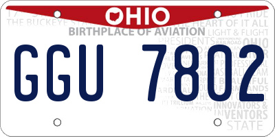 OH license plate GGU7802