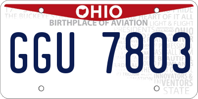 OH license plate GGU7803