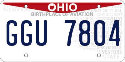 OH license plate GGU7804