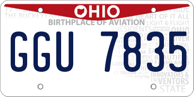 OH license plate GGU7835