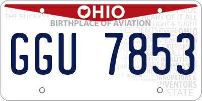 OH license plate GGU7853