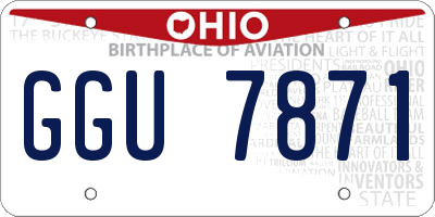 OH license plate GGU7871