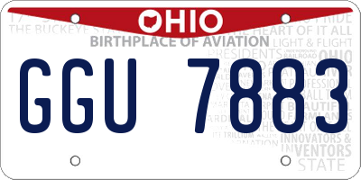 OH license plate GGU7883