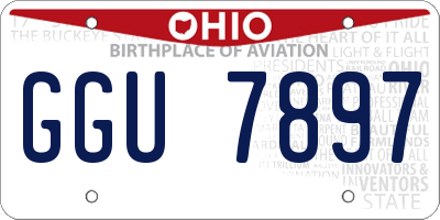 OH license plate GGU7897