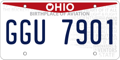 OH license plate GGU7901