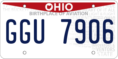 OH license plate GGU7906