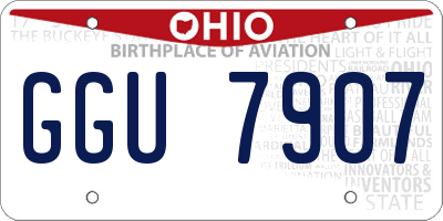 OH license plate GGU7907
