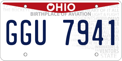 OH license plate GGU7941