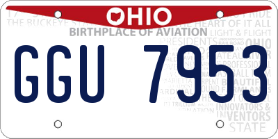 OH license plate GGU7953