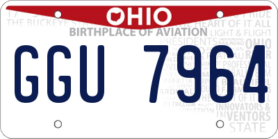 OH license plate GGU7964