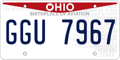 OH license plate GGU7967