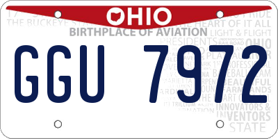 OH license plate GGU7972