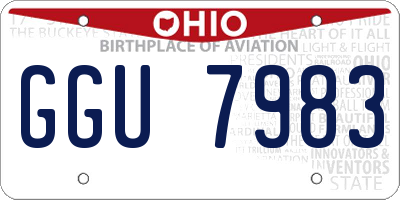 OH license plate GGU7983