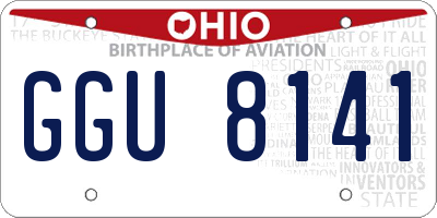 OH license plate GGU8141
