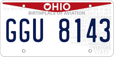 OH license plate GGU8143