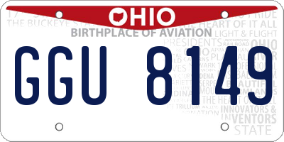 OH license plate GGU8149