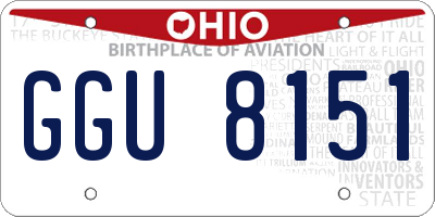OH license plate GGU8151