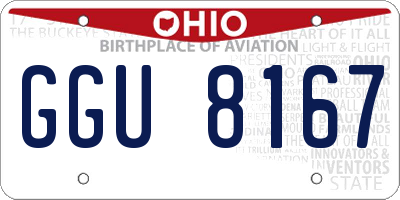 OH license plate GGU8167