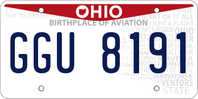 OH license plate GGU8191