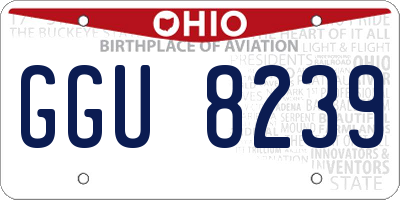 OH license plate GGU8239