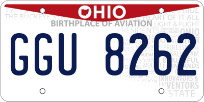 OH license plate GGU8262
