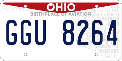 OH license plate GGU8264