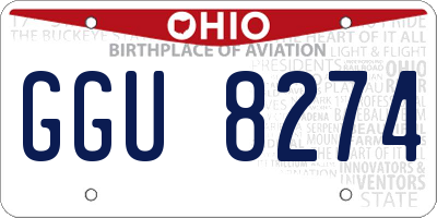 OH license plate GGU8274