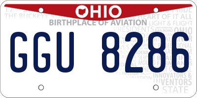 OH license plate GGU8286