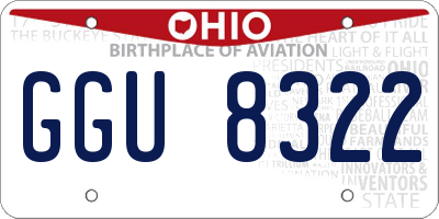 OH license plate GGU8322