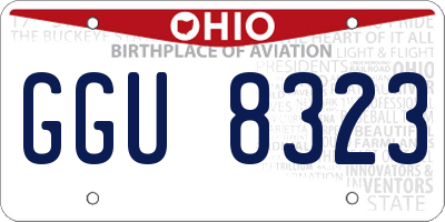 OH license plate GGU8323