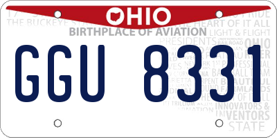OH license plate GGU8331