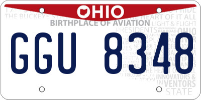 OH license plate GGU8348
