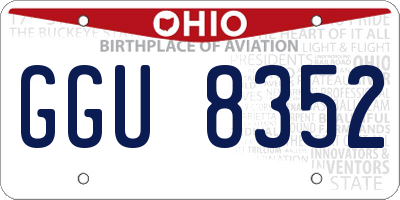 OH license plate GGU8352