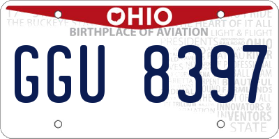 OH license plate GGU8397