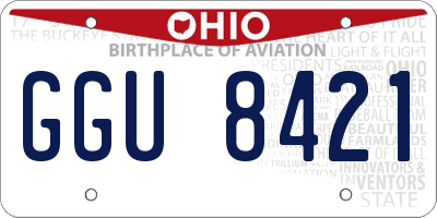 OH license plate GGU8421