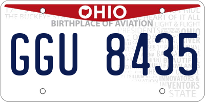 OH license plate GGU8435