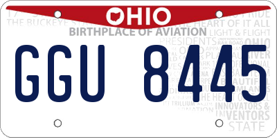 OH license plate GGU8445