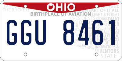 OH license plate GGU8461