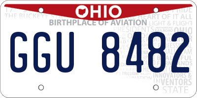 OH license plate GGU8482