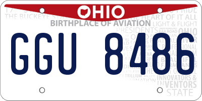 OH license plate GGU8486
