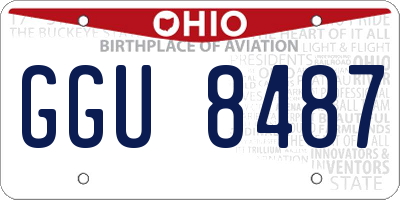 OH license plate GGU8487
