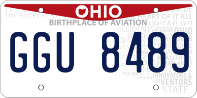 OH license plate GGU8489