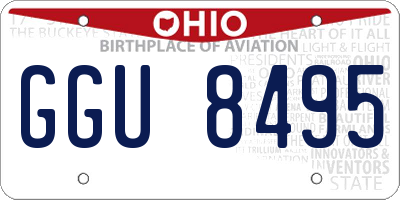 OH license plate GGU8495