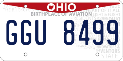 OH license plate GGU8499