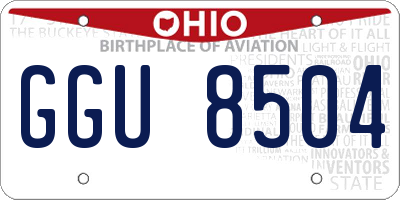 OH license plate GGU8504