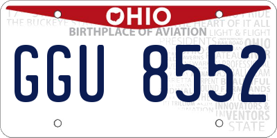 OH license plate GGU8552